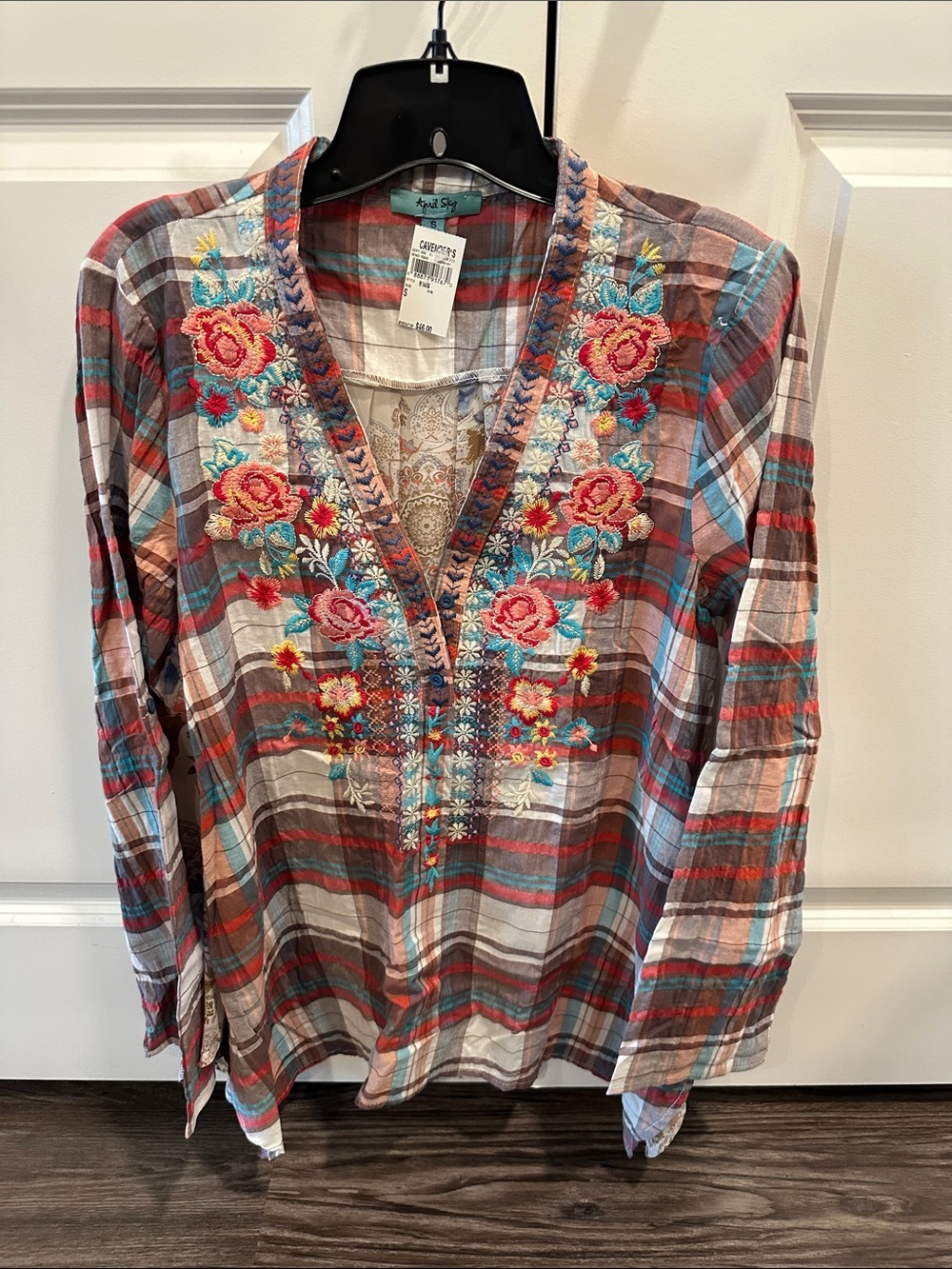 April Sky Beautiful Print Top NWT
